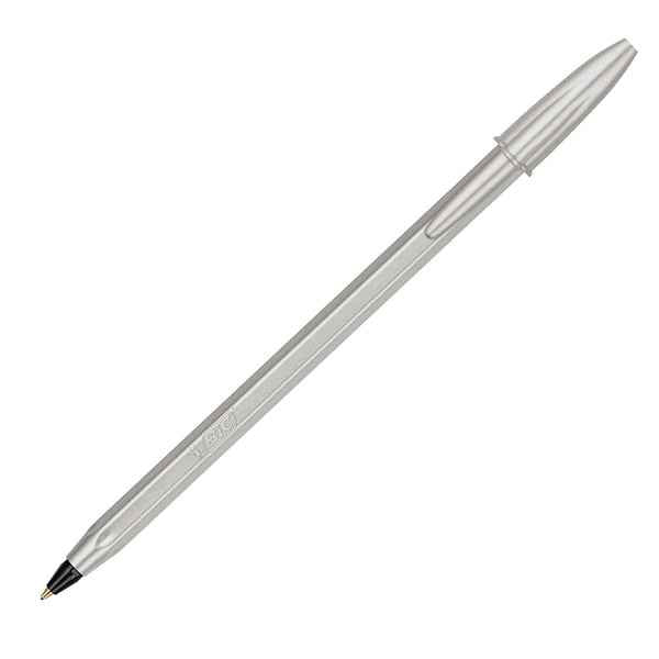 Penna sfera Cristal Glacè - 1.0 mm - inchiostro nero - fusto argento - Bic - conf. 20 pezzi