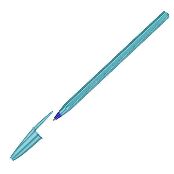 Penna sfera Cristal Glacè - 1.0 mm - fusto blu e rosa - Bic - conf. 20 pezzi