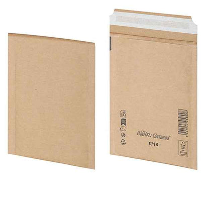 Busta imbottita AirPro Green - 17 x 21,5 cm - carta - avana - Bong Packaging - conf. 100 pezzi