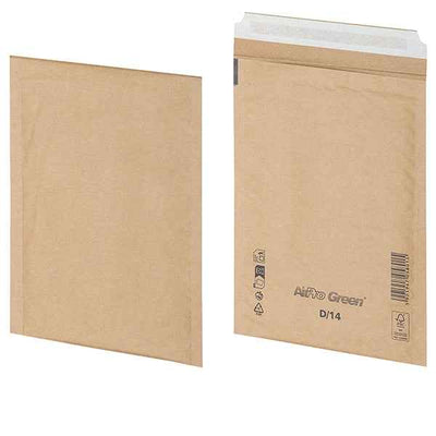 Busta imbottita AirPro Green - 20 x 26,5 cm - carta - avana - Bong Packaging - conf. 100 pezzi