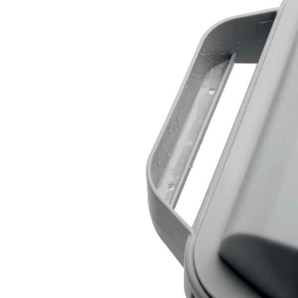 Bidone DURABIN - con maniglie - senza coperchio - 60 L - 59 x 60 x 28,2 cm - PP - grigio -  Durable
