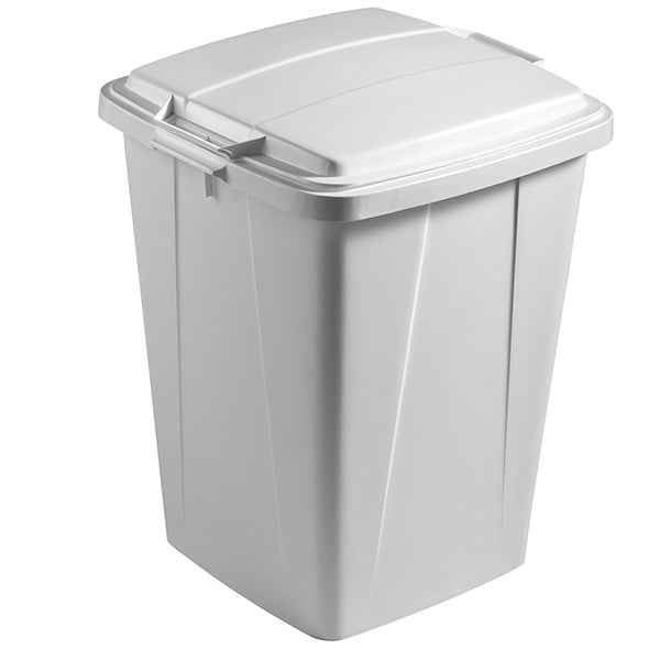 Bidone DURABIN - con maniglie - senza coperchio - 90 L - 52 x 61 x 49 cm - PP - grigio - Durable