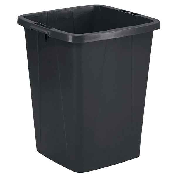Bidone DURABIN - con maniglie - senza coperchio - 90 L - 52 x 61 x 49 cm - PP - nero - Durable
