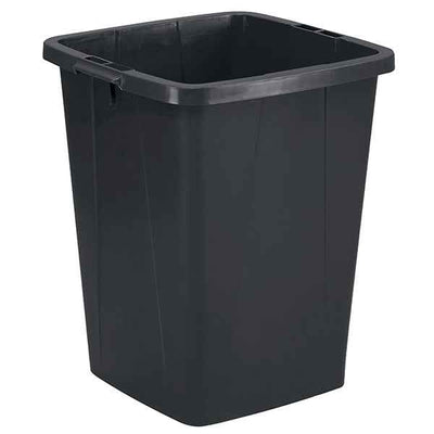 Bidone DURABIN - con maniglie - senza coperchio - 90 L - 52 x 61 x 49 cm - PP - nero - Durable