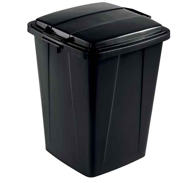 Bidone DURABIN - con maniglie - senza coperchio - 90 L - 52 x 61 x 49 cm - PP - nero - Durable