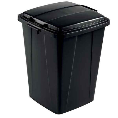 Bidone DURABIN - con maniglie - senza coperchio - 90 L - 52 x 61 x 49 cm - PP - nero - Durable