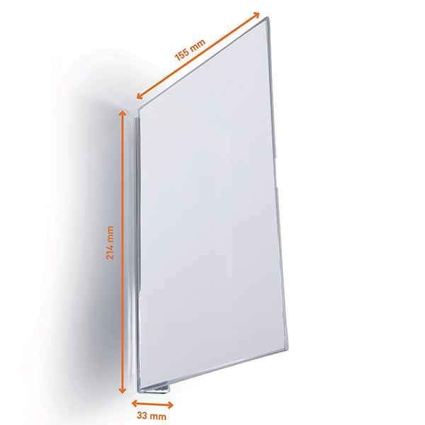Cartello da corsia a bandiera - magnetico - A5 verticale - PET - Durable - conf. 10 pezzi