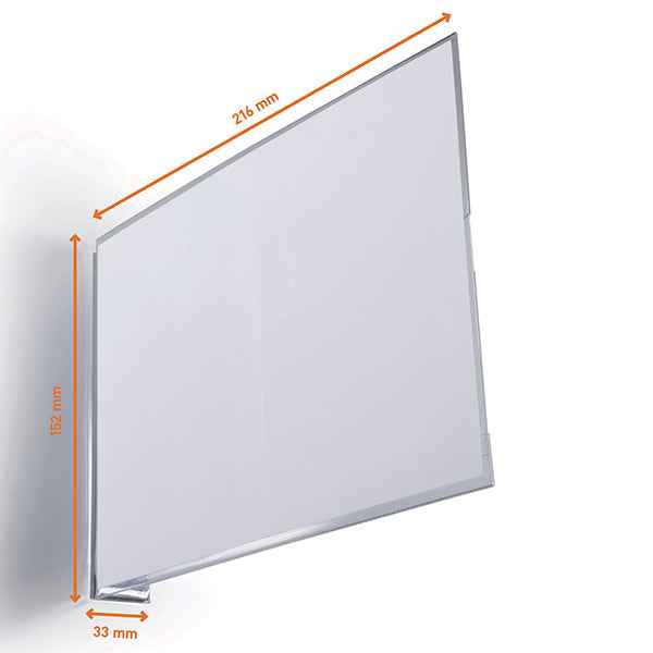Cartello da corsia a bandiera - magnetico - A5 orizzontale - PET - Durable - conf. 10 pezzi