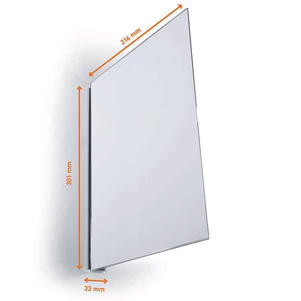 Cartello da corsia a bandiera - magnetico - A4 verticale - PET - Durable - conf. 10 pezzi