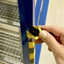 Profilo paracolpi C20 - magnetico - per superfici angolari - forma squadrata - giallo/nero - 1 m - Durable