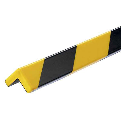 Profilo paracolpi C35 - magnetico - per superfici angolari - forma squadrata - giallo/nero - 1 m - Durable