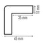 Profilo paracolpi C35 - magnetico - per superfici angolari - forma squadrata - giallo/nero - 1 m - Durable