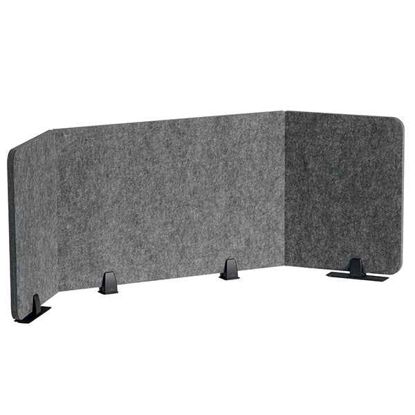 Pannello divisorio da scrivania EFFECT - feltro - pieghevole - 1,6 m - Durable