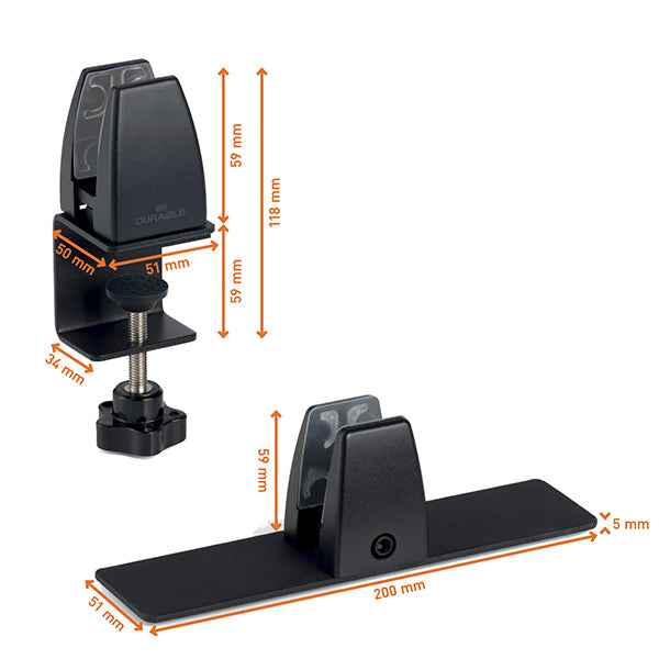Pannello divisorio da scrivania EFFECT - feltro - pieghevole - 1,6 m - Durable