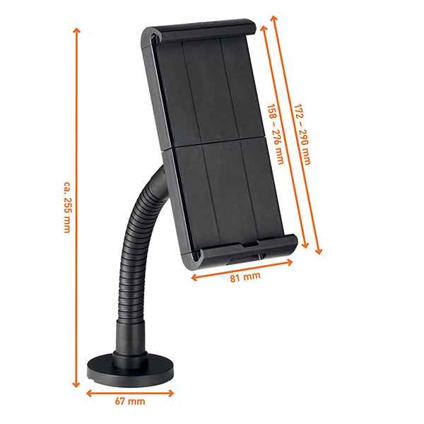 Supporto da tavolo o parete per tablet - TOUGH WALL/TABLE - da 7" a 13" - ruotabile di 360° - Durable