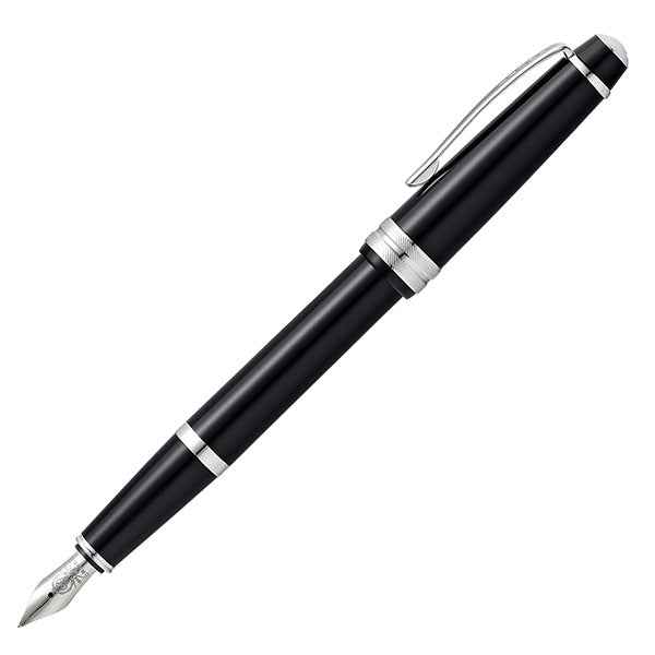 Penna stilografica Bailey Light - punta M - fusto nero/cromo - Cross