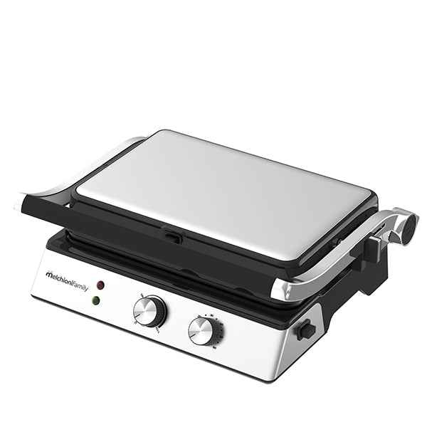 Bistecchiera elettrica BURGERONE 34 - con piastre removibili - 44.1 x 18.9 x 38 cm - 1800 W - nero - Melchioni family