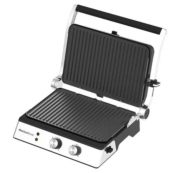 Bistecchiera elettrica BURGERONE 34 - con piastre removibili - 44.1 x 18.9 x 38 cm - 1800 W - nero - Melchioni family