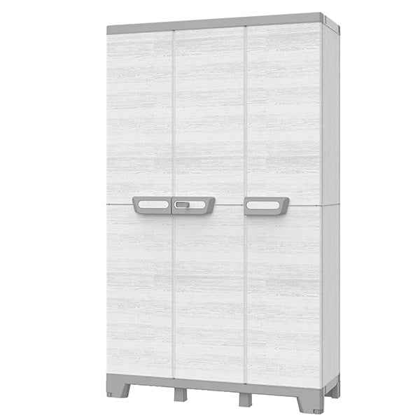 Armadio CAB102A sequoia - 3 ante - 102 x 39 x 172 cm - plastica - grigio - Terry