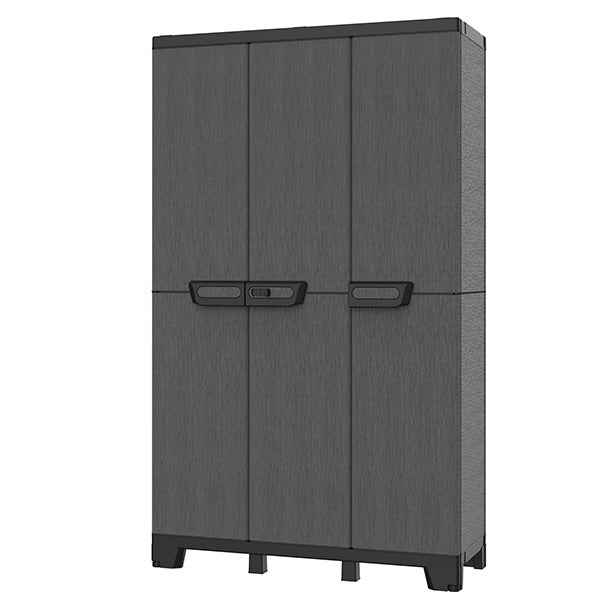 Armadio CAB102A ardesia - 3 ante - 102 x 39 x 172 cm - plastica - nero - Terry