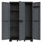 Armadio CAB102A ardesia - 3 ante - 102 x 39 x 172 cm - plastica - nero - Terry