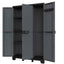 Armadio CAB102A ardesia - 3 ante - 102 x 39 x 172 cm - plastica - nero - Terry