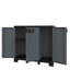 Armadio CAB102B ardesia - 3 ante - 102 x 39 x 93,5 cm - plastica - nero - Terry