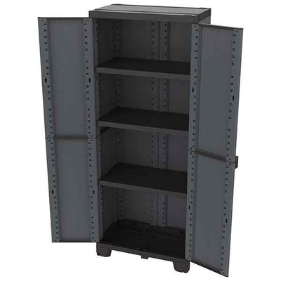 Armadio CAB2680 ardesia - 2 ante - 68 x 39 x 172 cm - plastica - nero - Terry