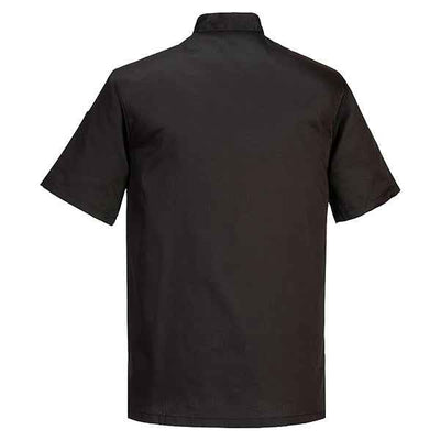 Giacca cuoco Kent - maniche corte - taglia M - nero - Portwest