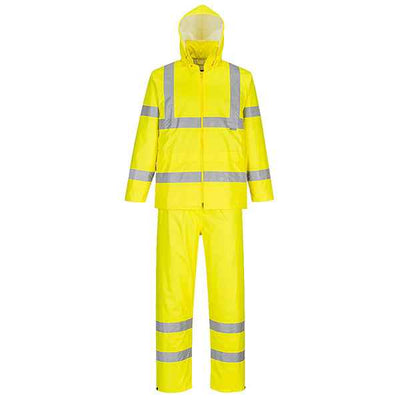 Completo antipioggia HiVi - ripiegabile - impermeabile - XL - giallo fluo - Portwest