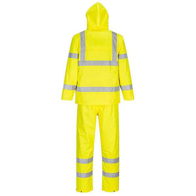 Completo antipioggia HiVi - ripiegabile - impermeabile - XL - giallo fluo - Portwest