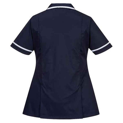 Camice da donna - maniche corte - elasticizzato - taglia M - blu navy - Portwest