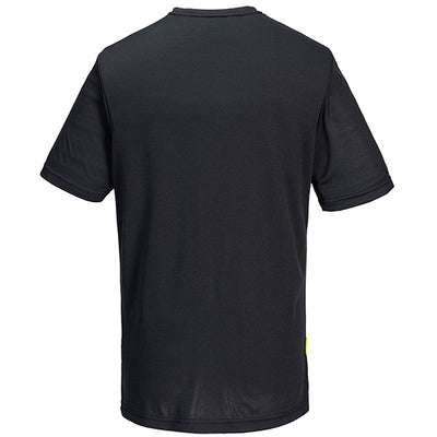 T-shirt DX4 - maniche corte - antibatterica - taglia XL - nero - Portwest