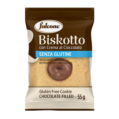 Falcone Biskotti Biscotti Farciti Cioccolato 55 g Confezione 40 Monoporzioni
