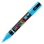 Marcatore a base d'acqua Uni Posca PC5MBR - punta brush 1.0 - 4.0mm - azzurro  - Uni Mitsubishi