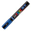 Marcatore a base d'acqua Uni Posca PC5MBR - punta brush 1.0 - 4.0mm - blu  - Uni Mitsubishi