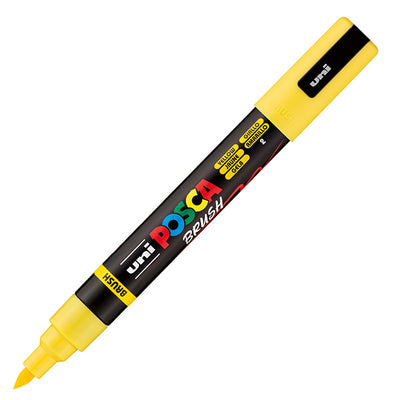 Marcatore a base d'acqua Uni Posca PC5MBR - punta brush 1.0 - 4.0mm - giallo  - Uni Mitsubishi