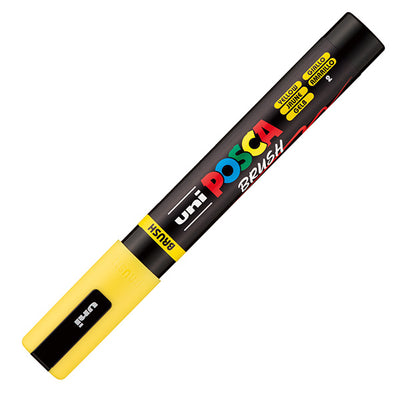 Marcatore a base d'acqua Uni Posca PC5MBR - punta brush 1.0 - 4.0mm - giallo  - Uni Mitsubishi