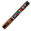 Marcatore a base d'acqua Uni Posca PC5MBR - punta brush 1.0 - 4.0mm - marrone  - Uni Mitsubishi