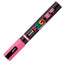 Marcatore a base d'acqua Uni Posca PC5MBR - punta brush 1.0 - 4.0mm - rosa - Uni Mitsubishi