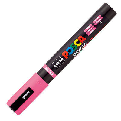 Marcatore a base d'acqua Uni Posca PC5MBR - punta brush 1.0 - 4.0mm - rosa - Uni Mitsubishi