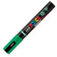 Marcatore a base d'acqua Uni Posca PC5MBR - punta brush 1.0 - 4.0mm - verde - Uni Mitsubishi
