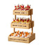 Espositore buffet - 3 piani - bamboo naturale - H 41cm - Leone