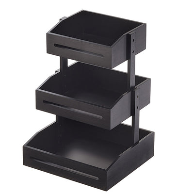Espositore buffet - 3 piani - bamboo nero - H 41cm - Leone