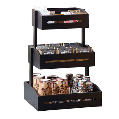 Espositore buffet - 3 piani - bamboo nero - H 41cm - Leone