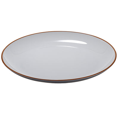 Piatto piano - rPET - grigio - Ø27,5 x 2,8cm - Leone