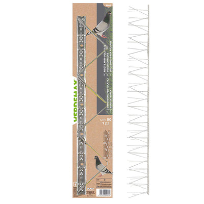 Dissuasore per volatili - acciaio - 50 cm - 36 punte - Verdemax