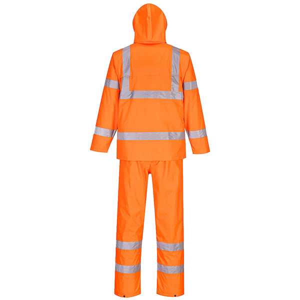 Completo antipioggia HiVi - ripiegabile - impermeabile - XL - arancione fluo - Portwest