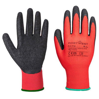 Guanti A174 Flex Grip - lattice - XL - rosso/nero - Portwest