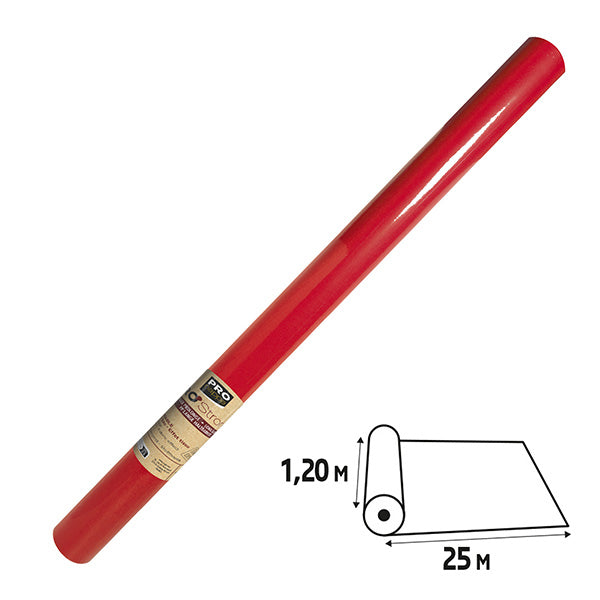 Tovaglia idrorepellente - in rotolo - 1,2 x 25 m - spunbond - rosso - Pro Nappe
